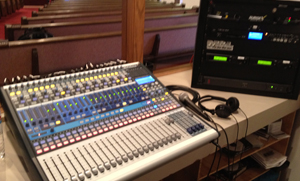 new sound mixer at Evangelical Full Gospel Assembly