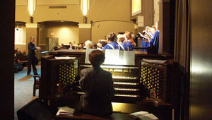 George Koehl leading the choir at FBC Midland