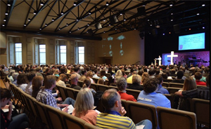 Sunday morning service at Fellowship Bible Church in Topeka