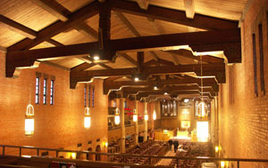 View of University Christian Church from the balcony